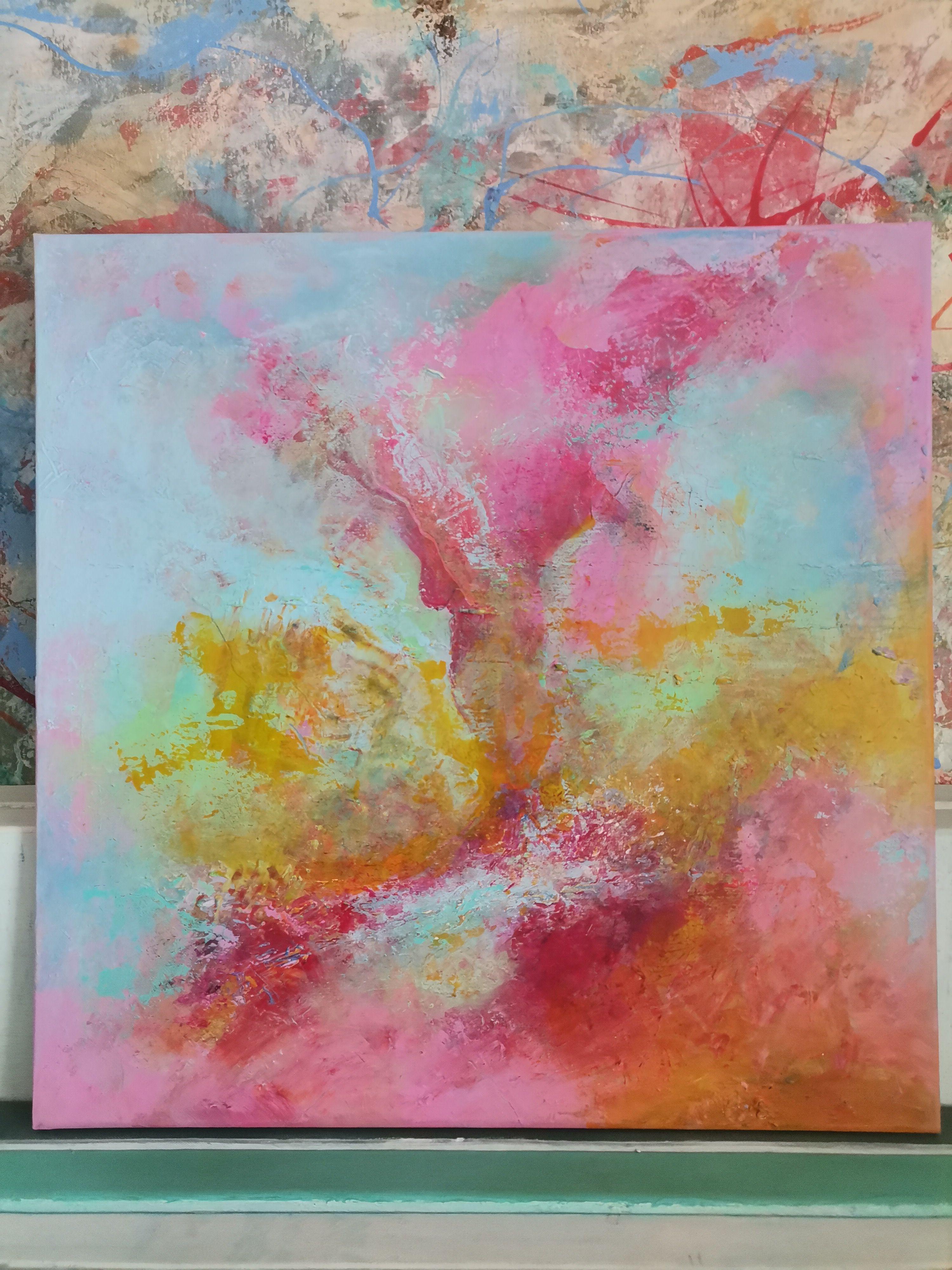 Befreien Sie Ihre Energie, Malerei, Acryl auf Leinwand – Painting von Doris Duschelbauer