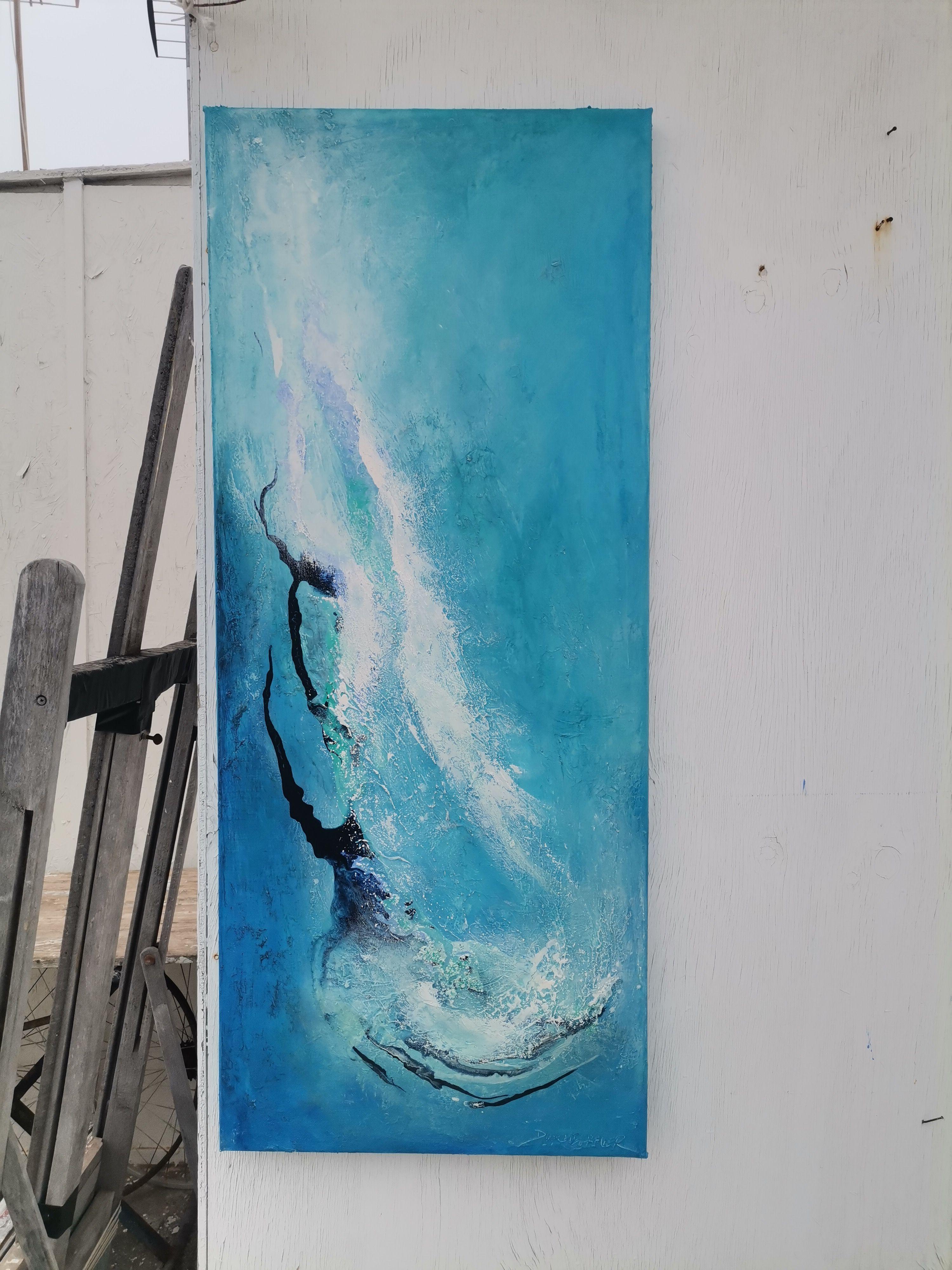 Salto - Painting Espressionismo astratto di Doris Duschelbauer