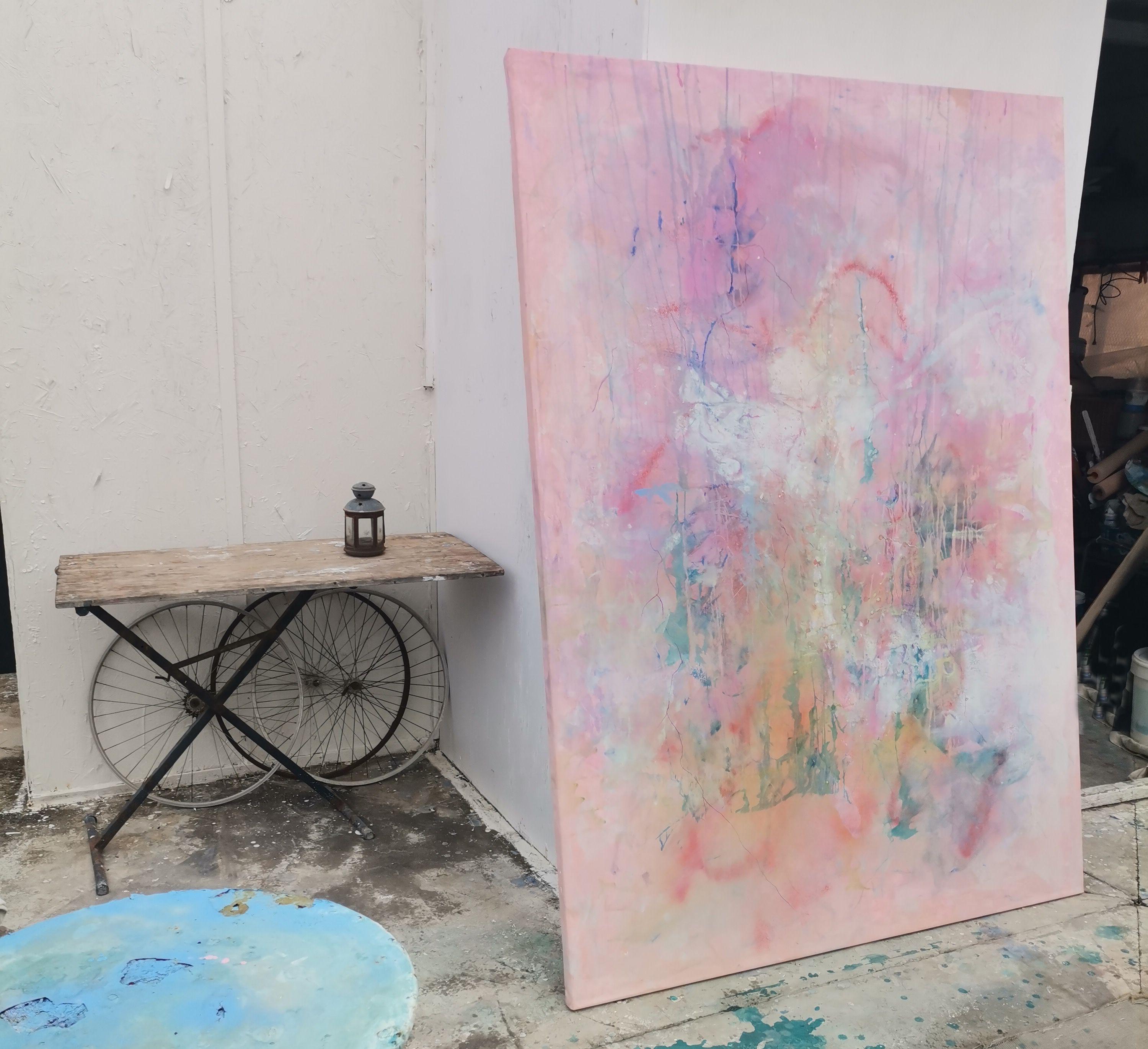 Sensibilität, Malerei, Acryl auf Leinwand (Grau), Abstract Painting, von Doris Duschelbauer