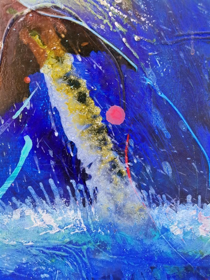 Serenade der Gefühle, Gemälde, Acryl auf Leinwand (Blau), Abstract Painting, von Doris Duschelbauer