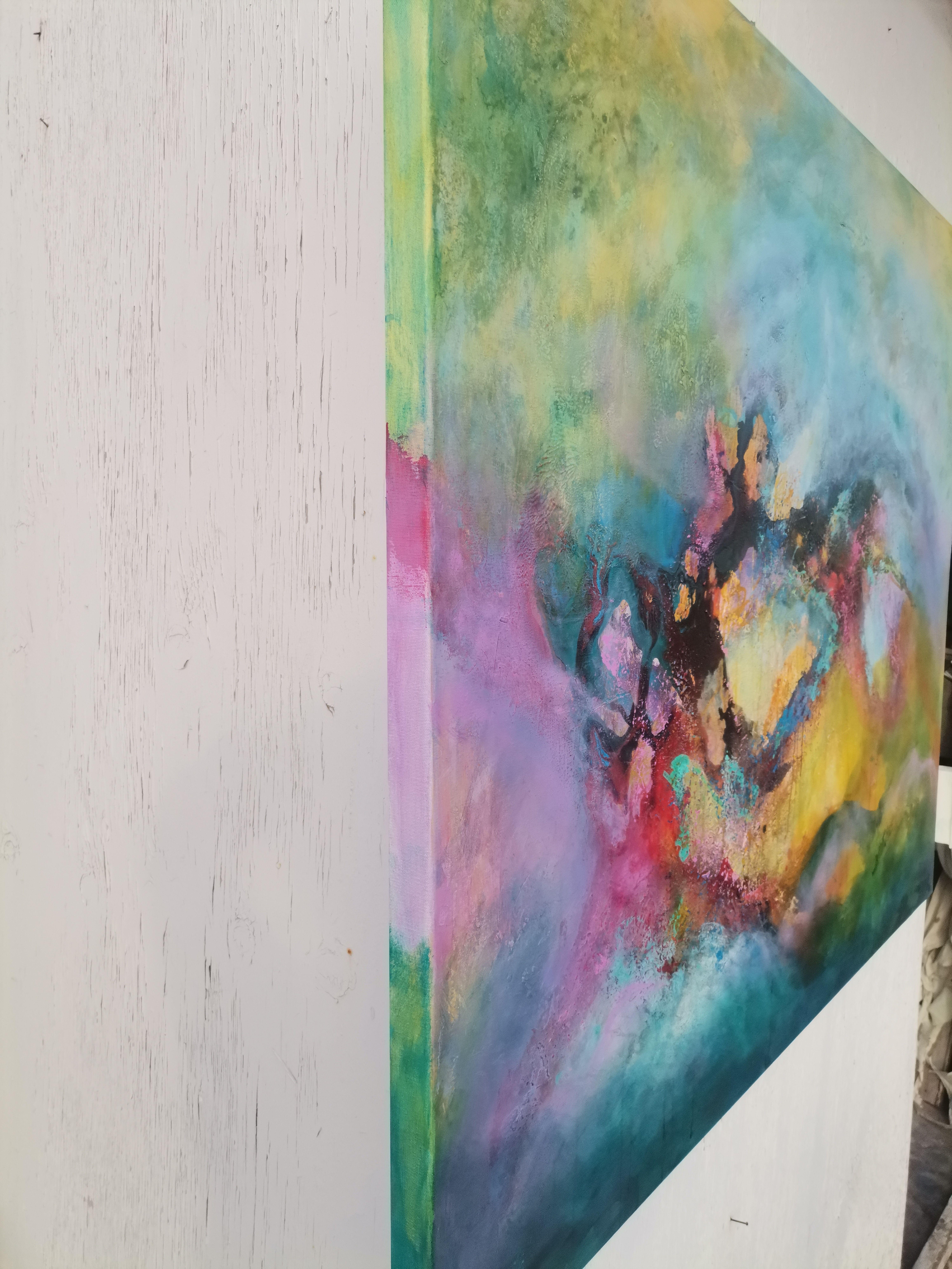True magnificence - Gray Abstract Painting by Doris Duschelbauer