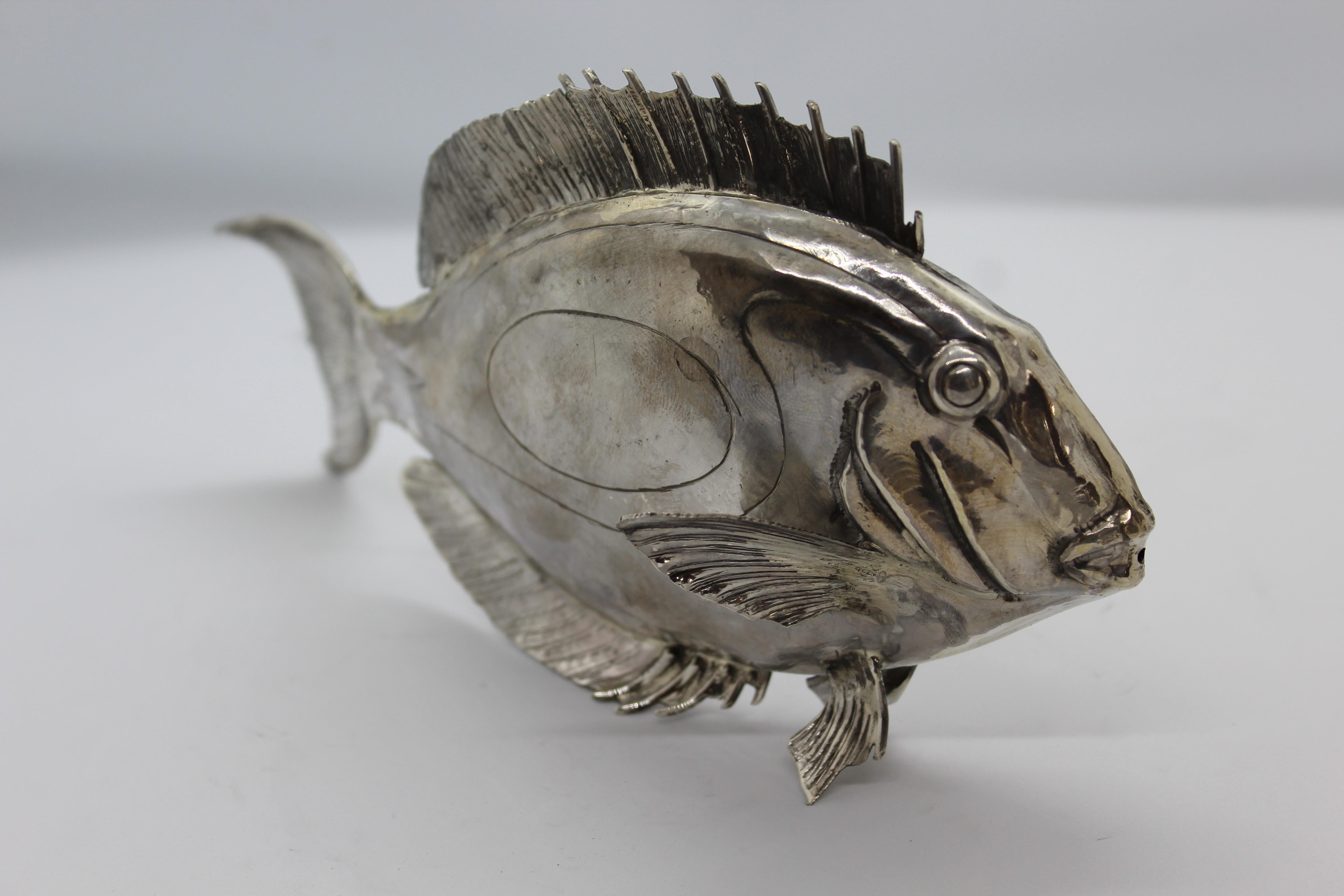silver fish ornament