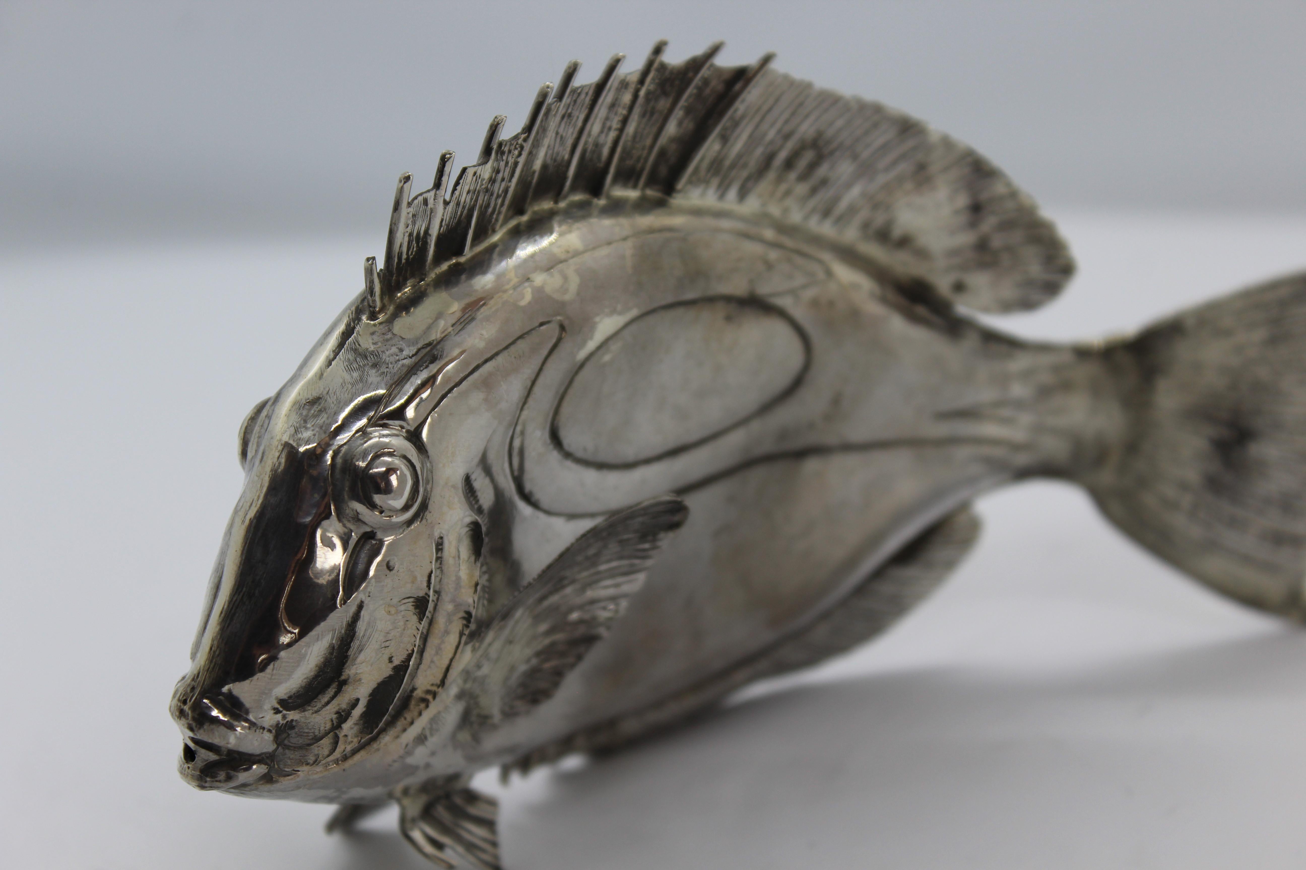 Doris Fish Silver Ornament, Sterling Silver, Original Gift, Handmade, Italy en vente 2