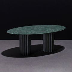 Doris Green Serpentino Marble Oval Dining Table by Fred and Juul