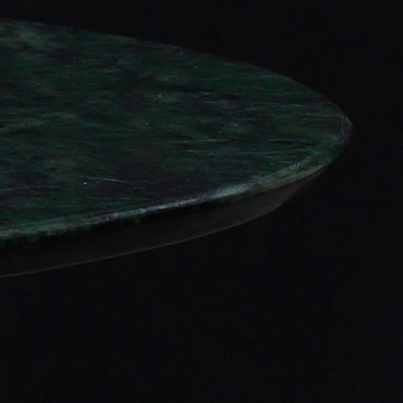 Italian Doris Green Serpentino Marble Oval Dining Table by Fred and Juul For Sale