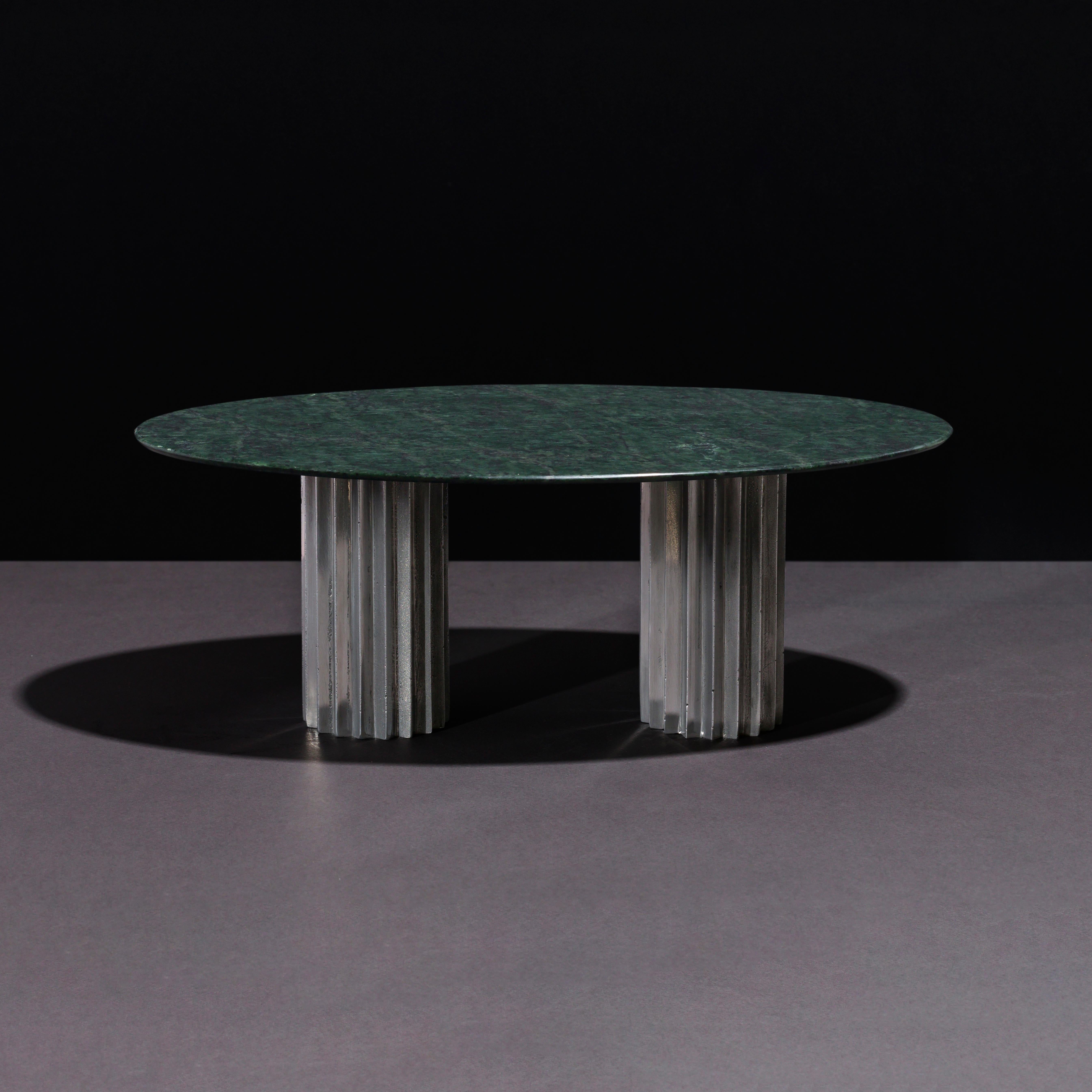 Other Doris Green Serpentino Marble Oval Dining Table by Fred and Juul For Sale