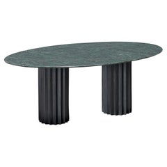 Doris Green Serpentino Marble Oval Dining Table by Fred and Juul