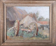 Vintage Doris Hickson - Mid 20th Century Oil, Derelict Wheels, Suffolk