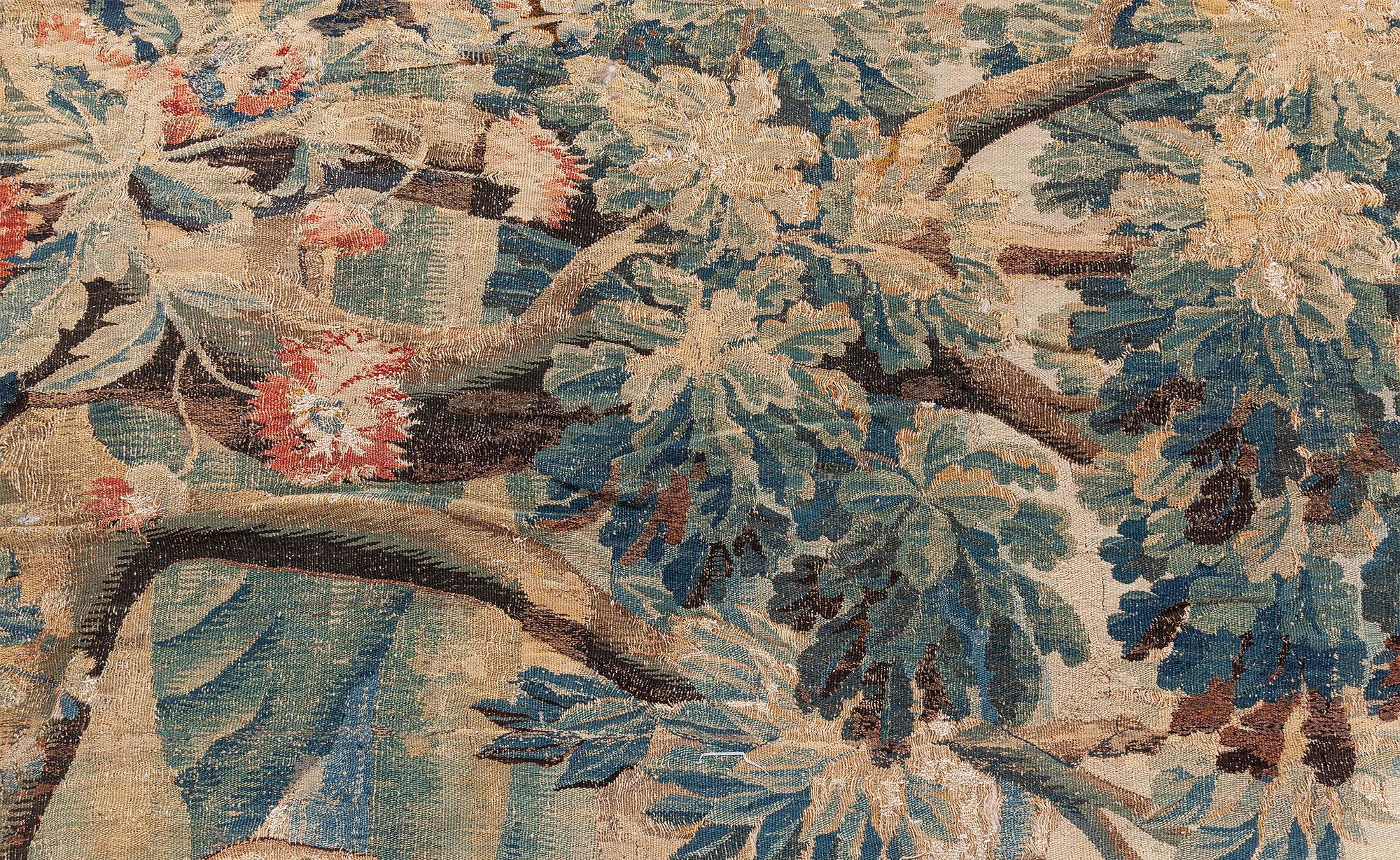 Doris Leslie Blau 18th Century Verdure Tapestry Fragment Rug In Good Condition For Sale In New York, NY