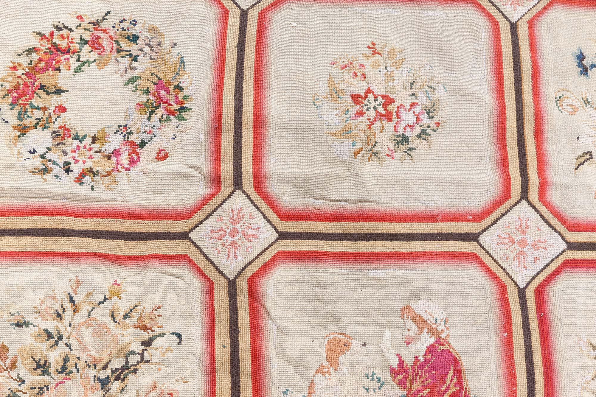Doris Leslie Blau 1900s English Needlework Rug For Sale 5