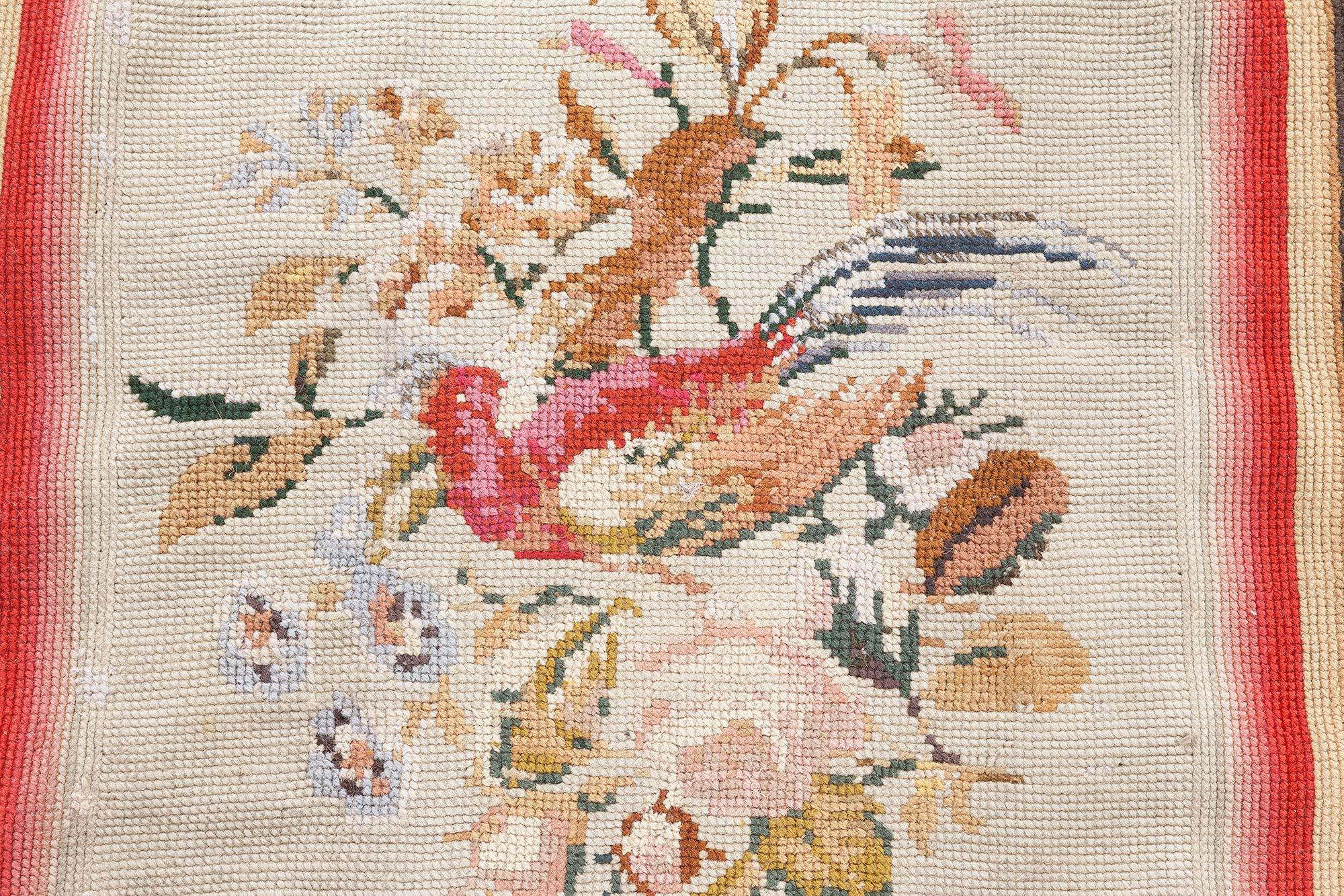 20th Century Doris Leslie Blau 1900s English Needlework Rug For Sale
