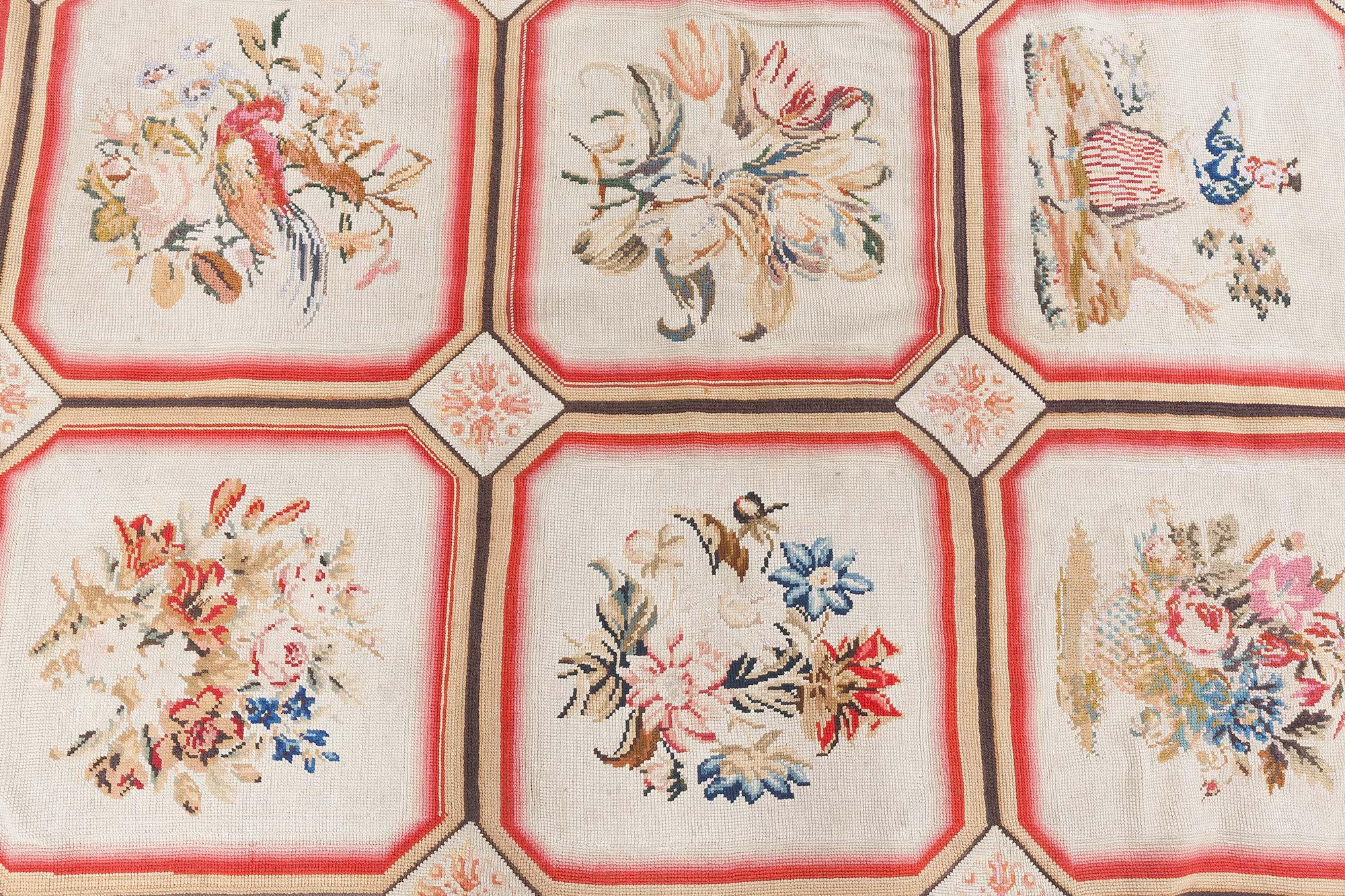Doris Leslie Blau 1900s English Needlework Rug For Sale 2