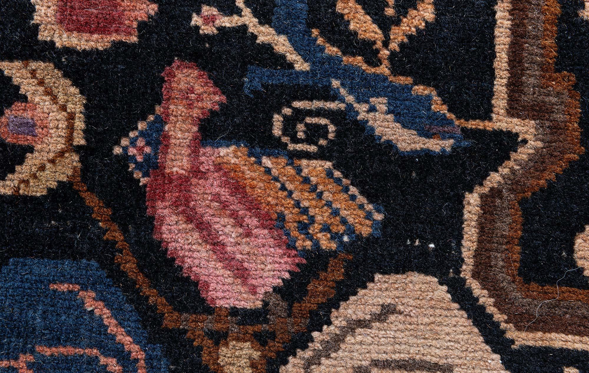 20th Century Doris Leslie Blau 1900s Karabagh Botanic Handmade Wool Rug For Sale