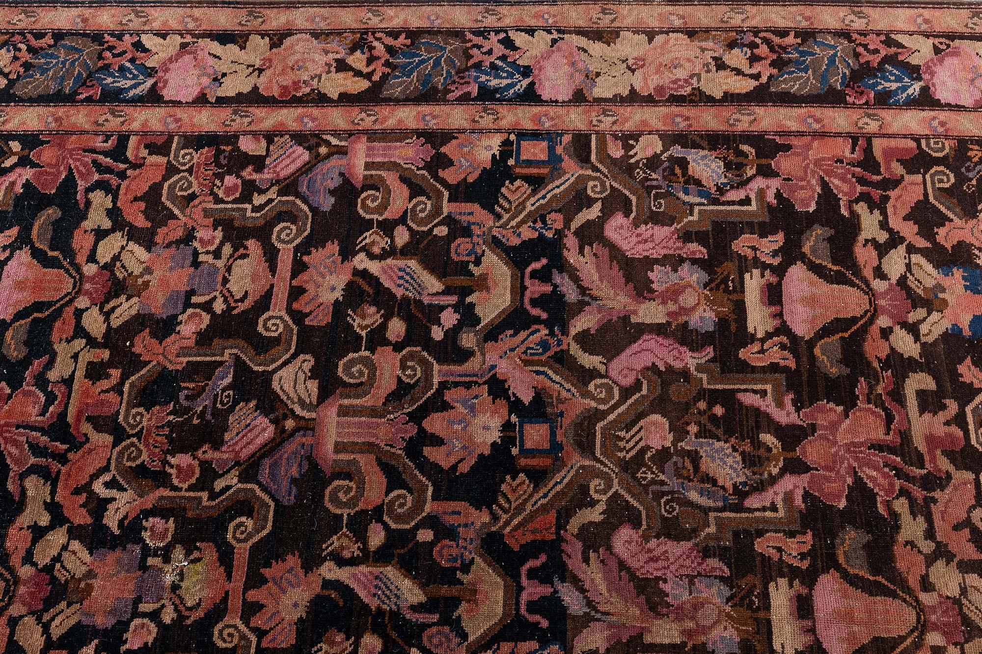 Doris Leslie Blau 1900s Karabagh Botanic Handmade Wool Rug For Sale 1