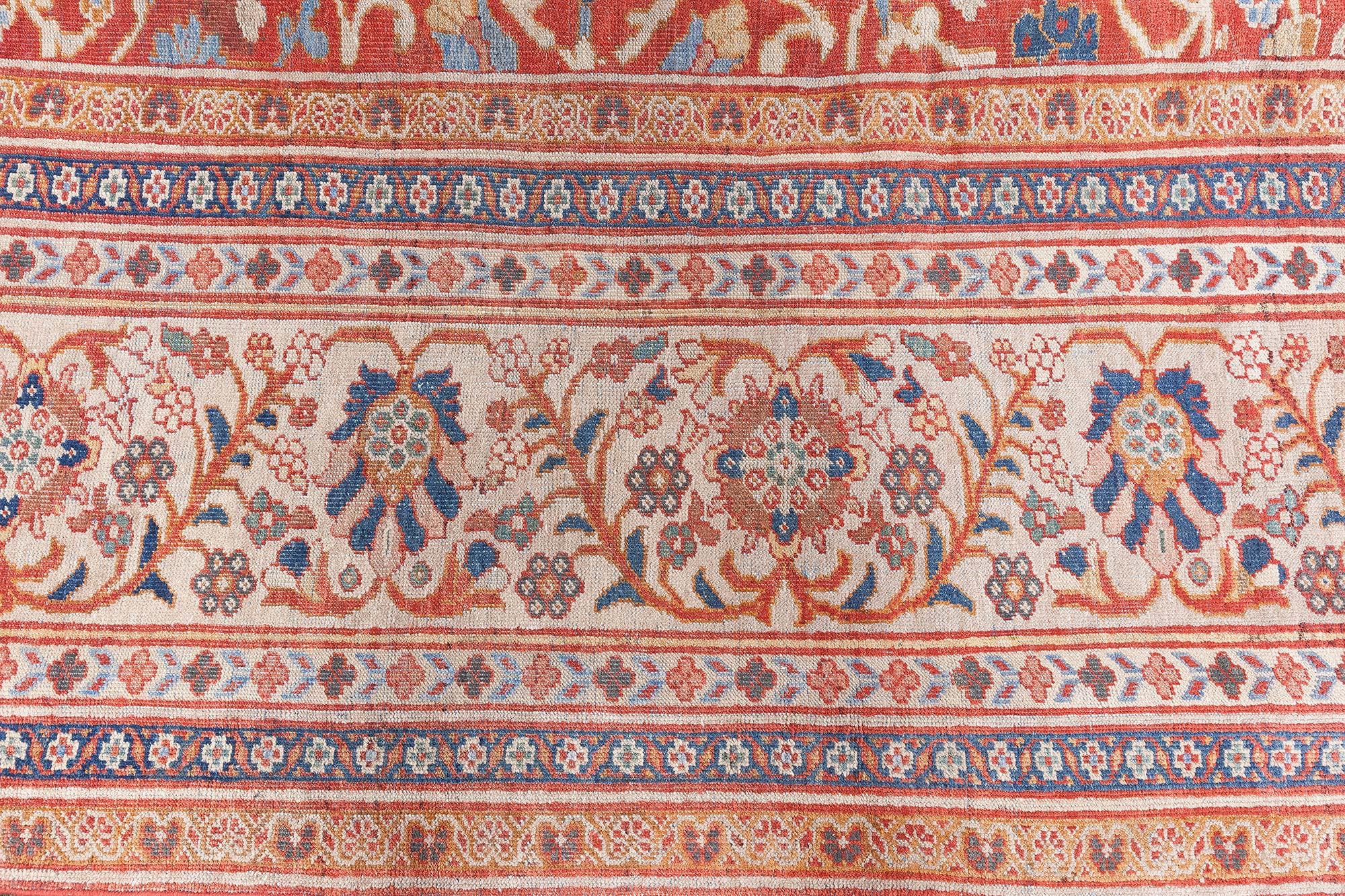 Doris Leslie Blau 1900er Jahre Großer persischer Sultanabad-Wollteppich im Angebot 2