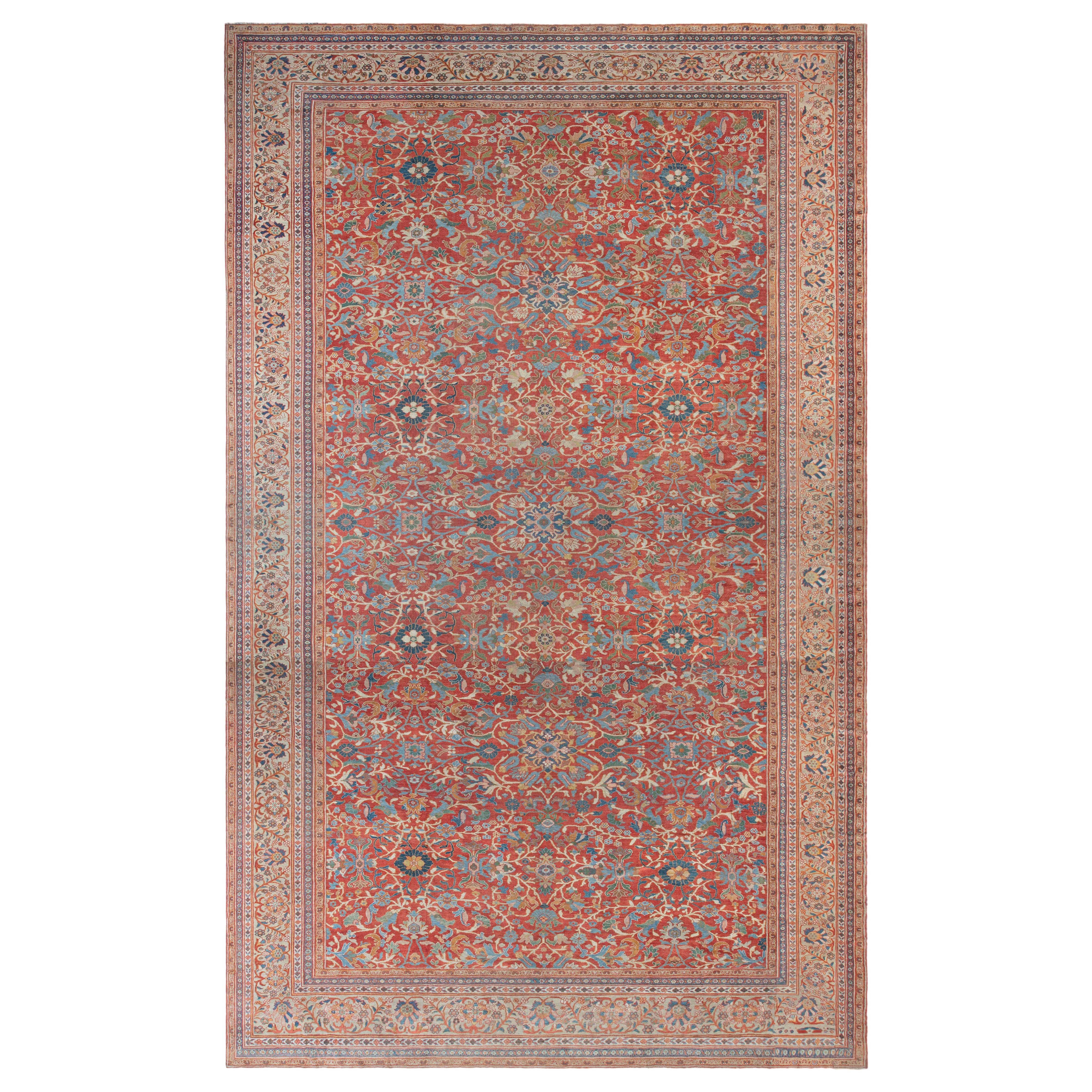 Doris Leslie Blau 1900s Large Persian Sultanabad Wool Rug