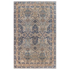 Doris Leslie Blau 1900s Persian Kirman Botanic Handmade Wool Rug