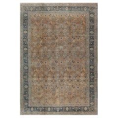 Antique Doris Leslie Blau 1900s Persian Tabriz Handmade Wool Rug