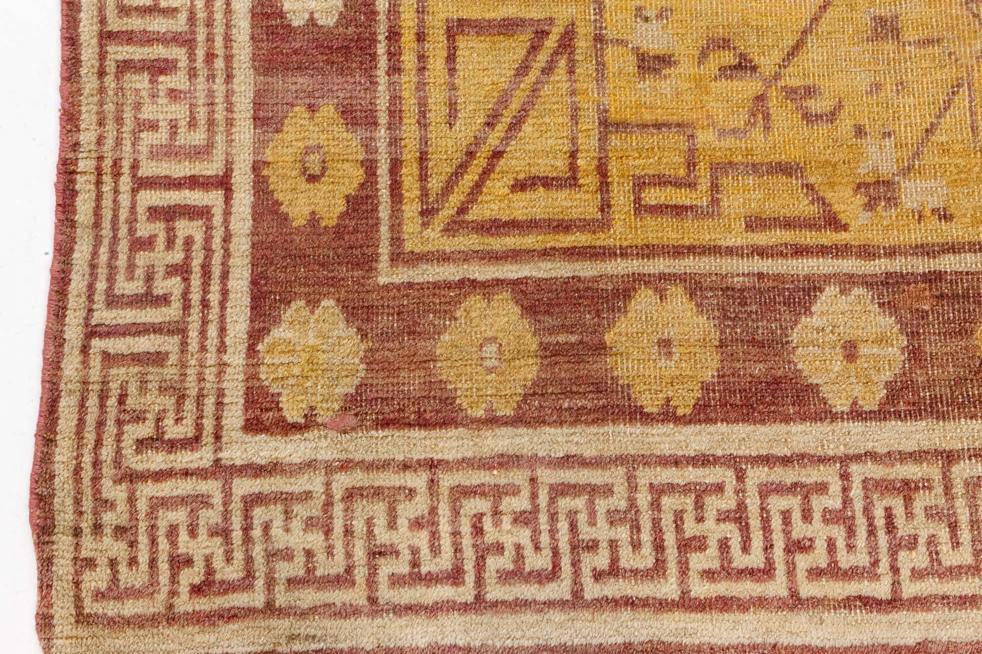 Doris Leslie Blau 1900er Samarkand Khotan Handgefertigter Wollteppich (20. Jahrhundert) im Angebot