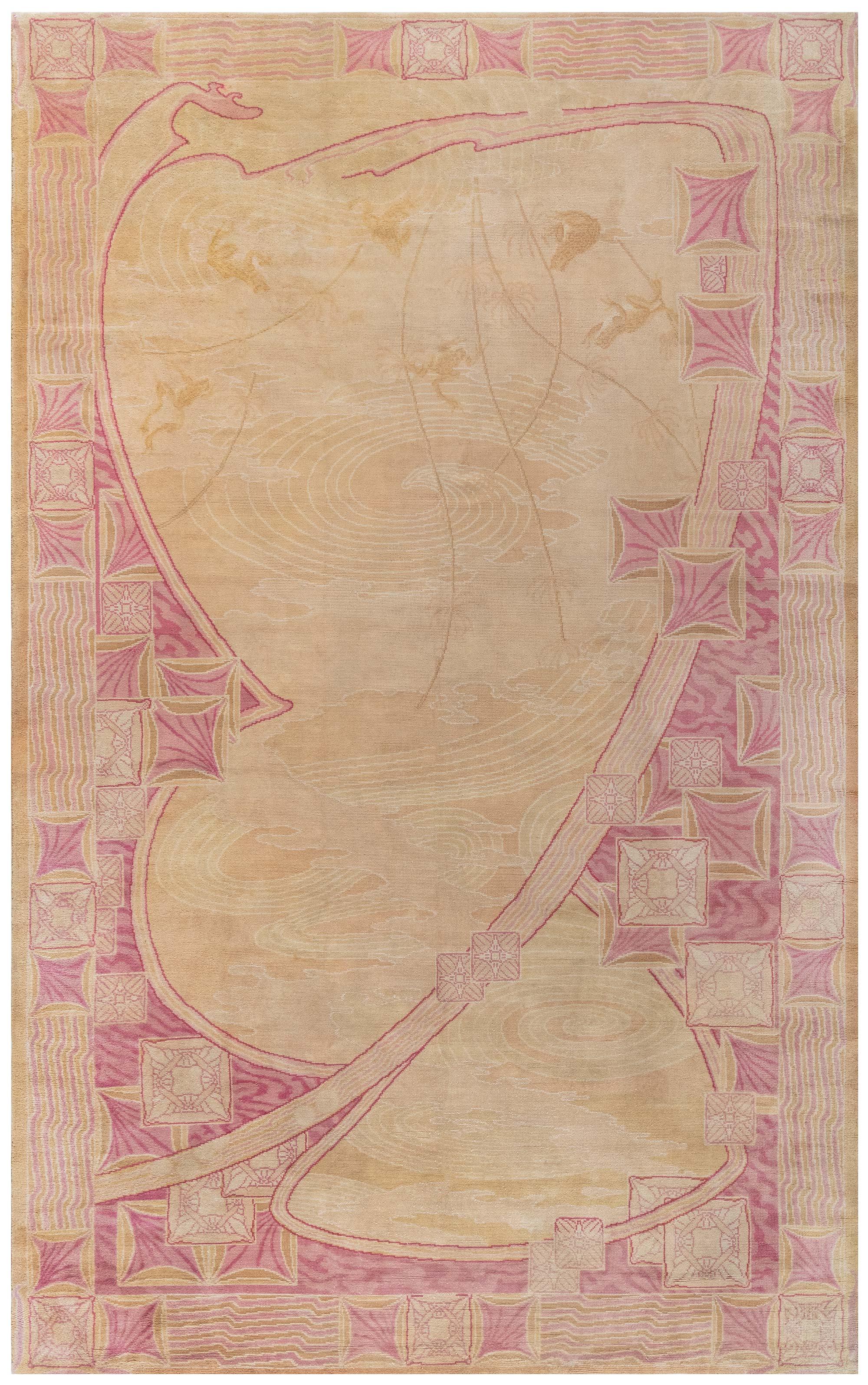 Doris Leslie Blau 1900s Viennese Art Nouveau Rug For Sale