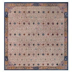 Antique Doris Leslie Blau 1920s Chinese Art Deco Rug in Soft Pastels (Size Adjusted)