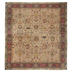 Doris Leslie Blau Midcentury Turkish Sivas Botanic Handmade Wool Rug