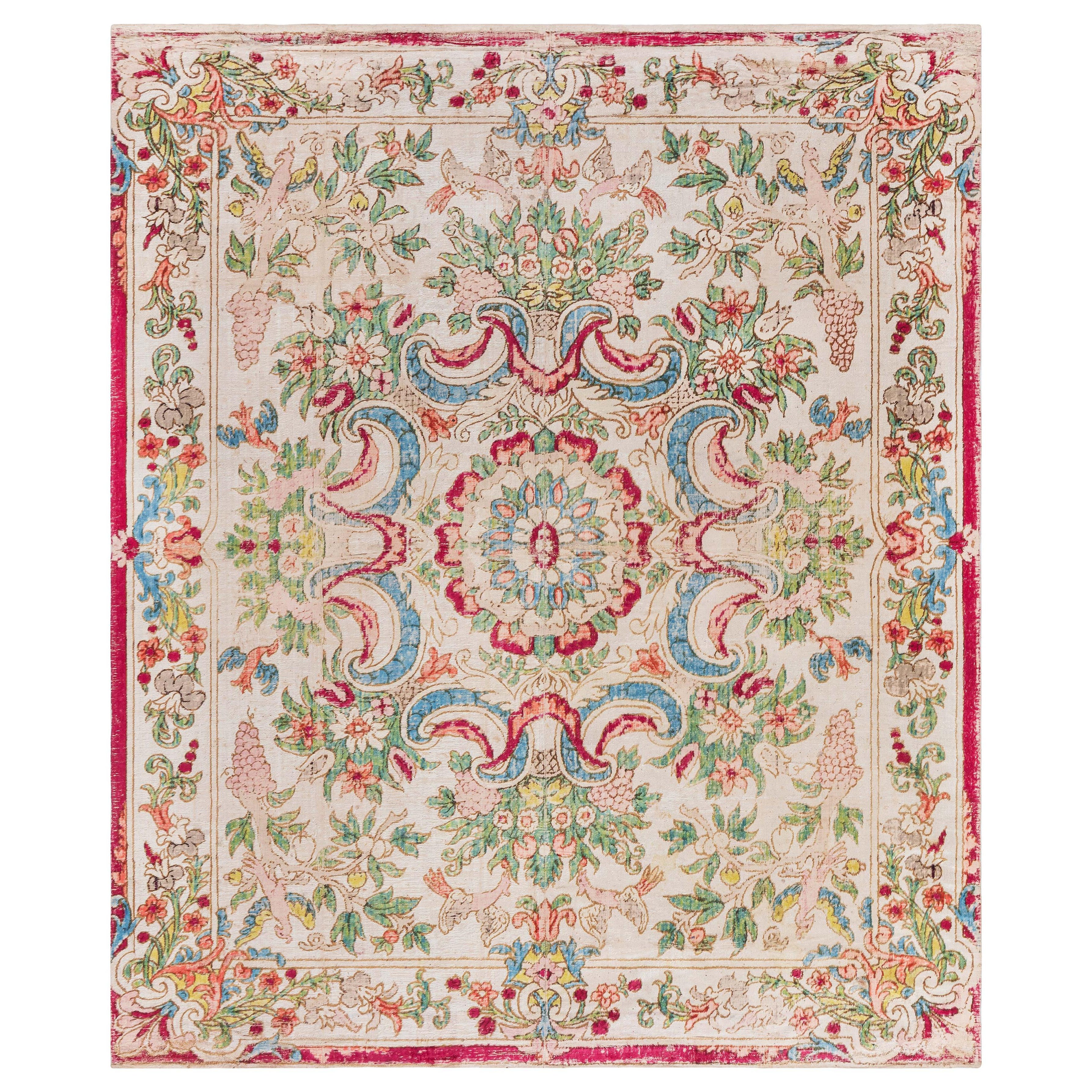 Doris Leslie Blau 19th-Century European Silk Table Carpet For Sale