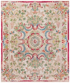 Antique Doris Leslie Blau 19th-Century European Silk Table Carpet