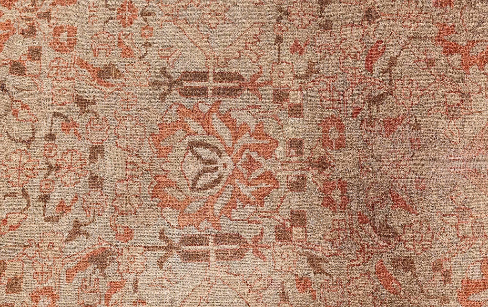 Doris Leslie Blauer indischer Amritsar-Wollteppich aus dem 19. Jahrhundert, handgefertigt (Handgewebt) im Angebot