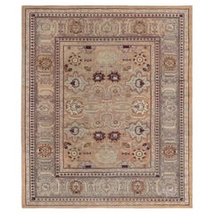 Doris Leslie Blauer indischer Amritsar-Wollteppich aus dem 19. Jahrhundert, handgefertigt