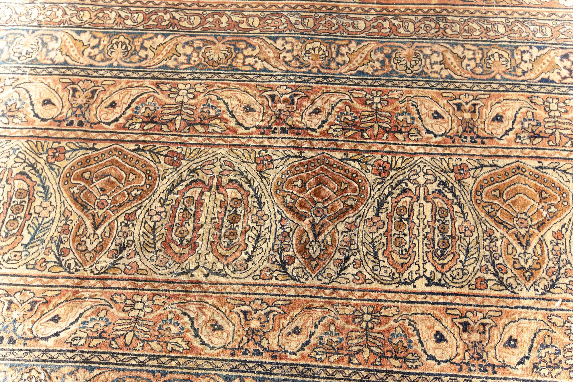Grand tapis persan vintage en laine Kirman fait à la main
Taille : 16'2