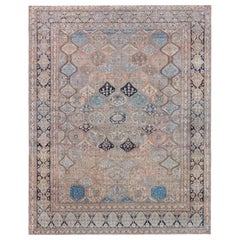 Antique Doris Leslie Blau 19th Century Persian Kashan Handmade Wool Rug