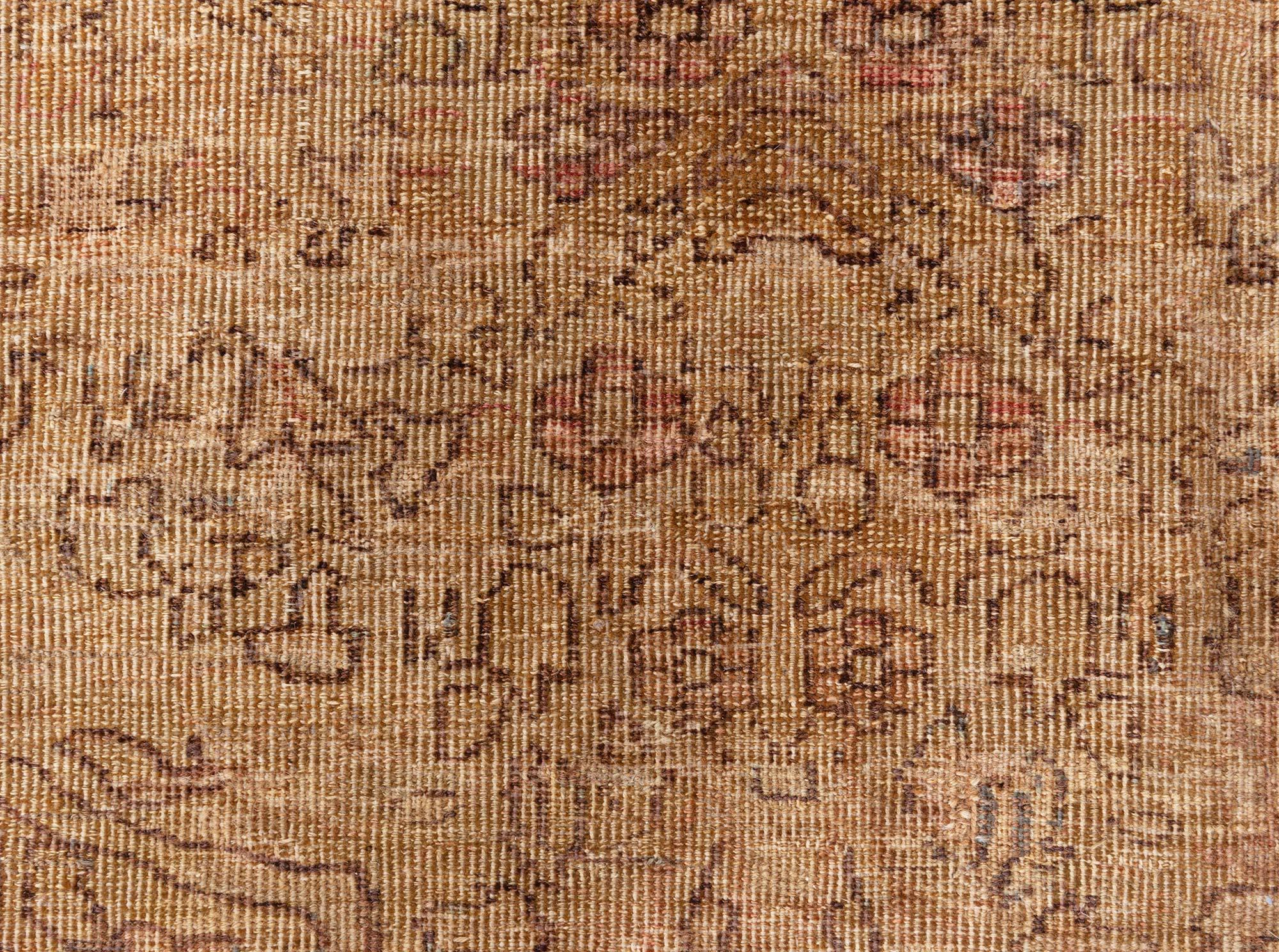Doris Leslie Blauer persischer Kirman Botanic Handgefertigter Teppich aus dem 19. Jahrhundert (Wolle) im Angebot