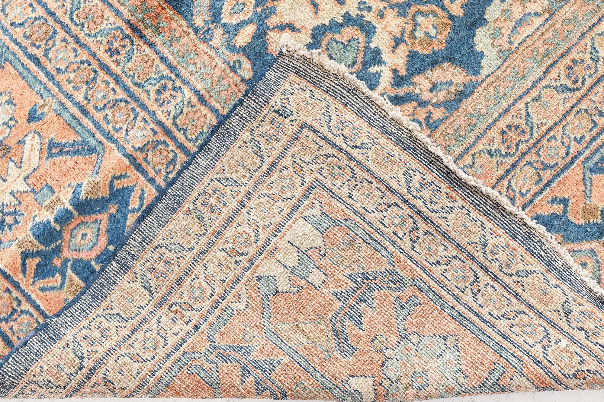 Doris Leslie Blauer persischer Sultanabad-Wollteppich aus dem 19. Jahrhundert, handgefertigt im Angebot 5