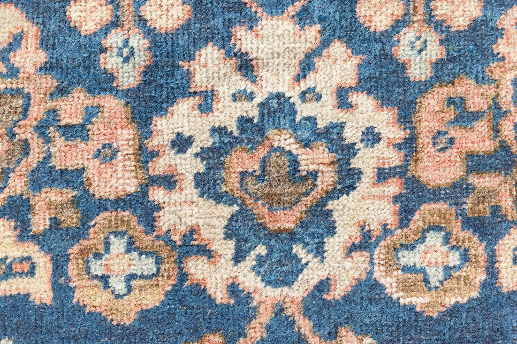 Doris Leslie Blauer persischer Sultanabad-Wollteppich aus dem 19. Jahrhundert, handgefertigt (Persisch) im Angebot