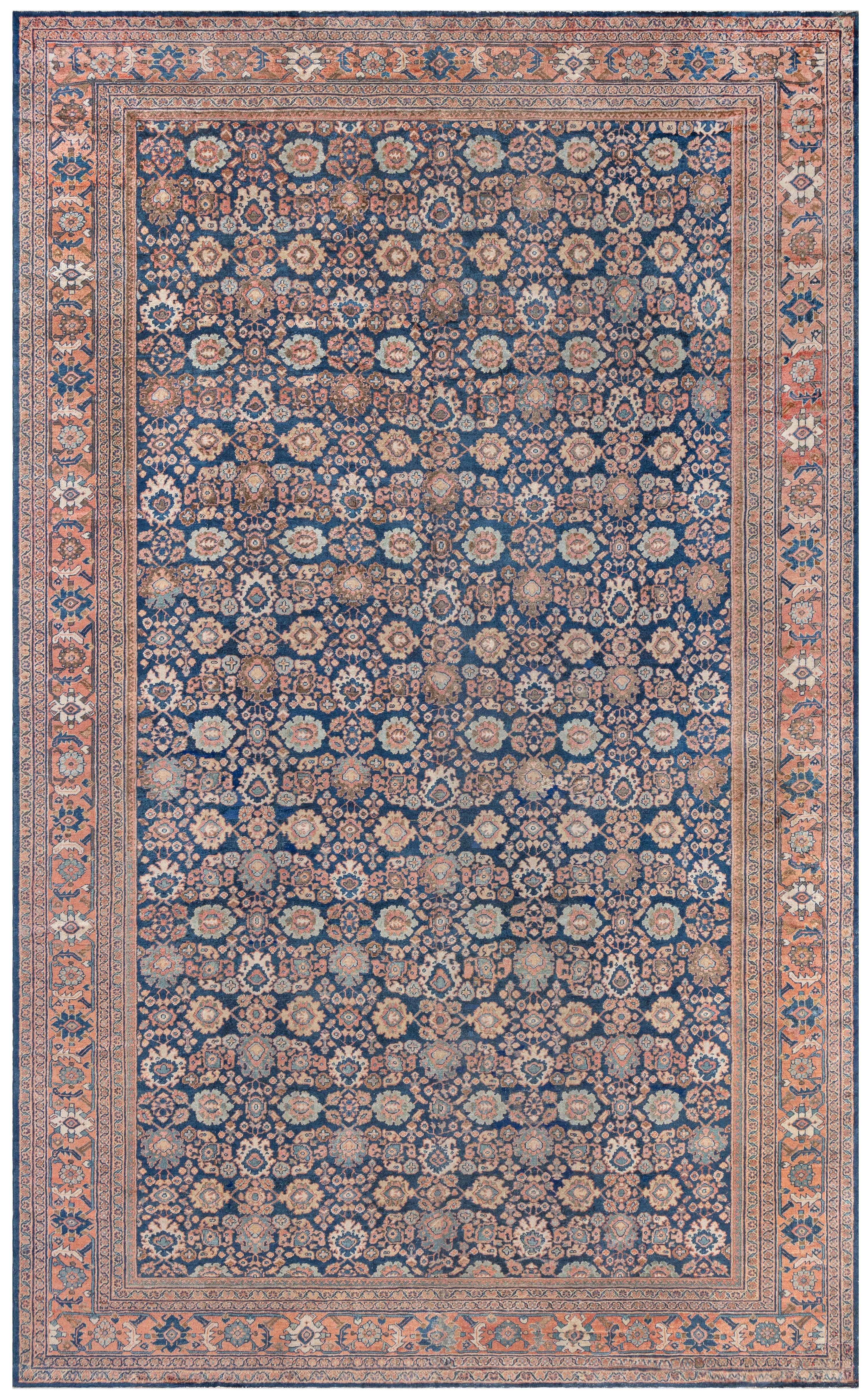 Tapis persan Sultanabad en laine fait à la main Doris Leslie Blau 19ème siècle