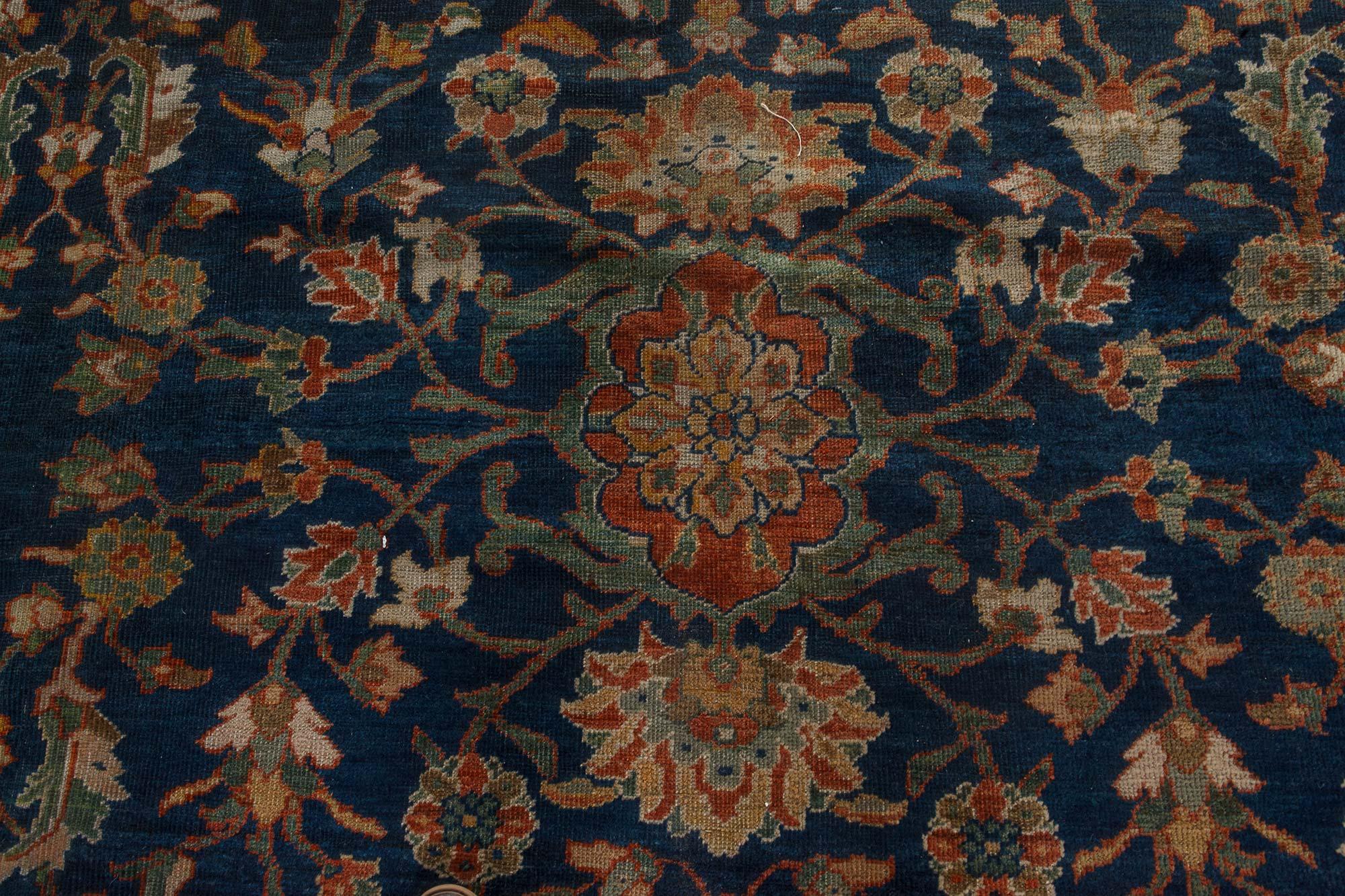 Autentico Sultanabad Rugs persiano del XIX secolo, blu e rosso, annodato a mano.
Dimensioni: 12'6