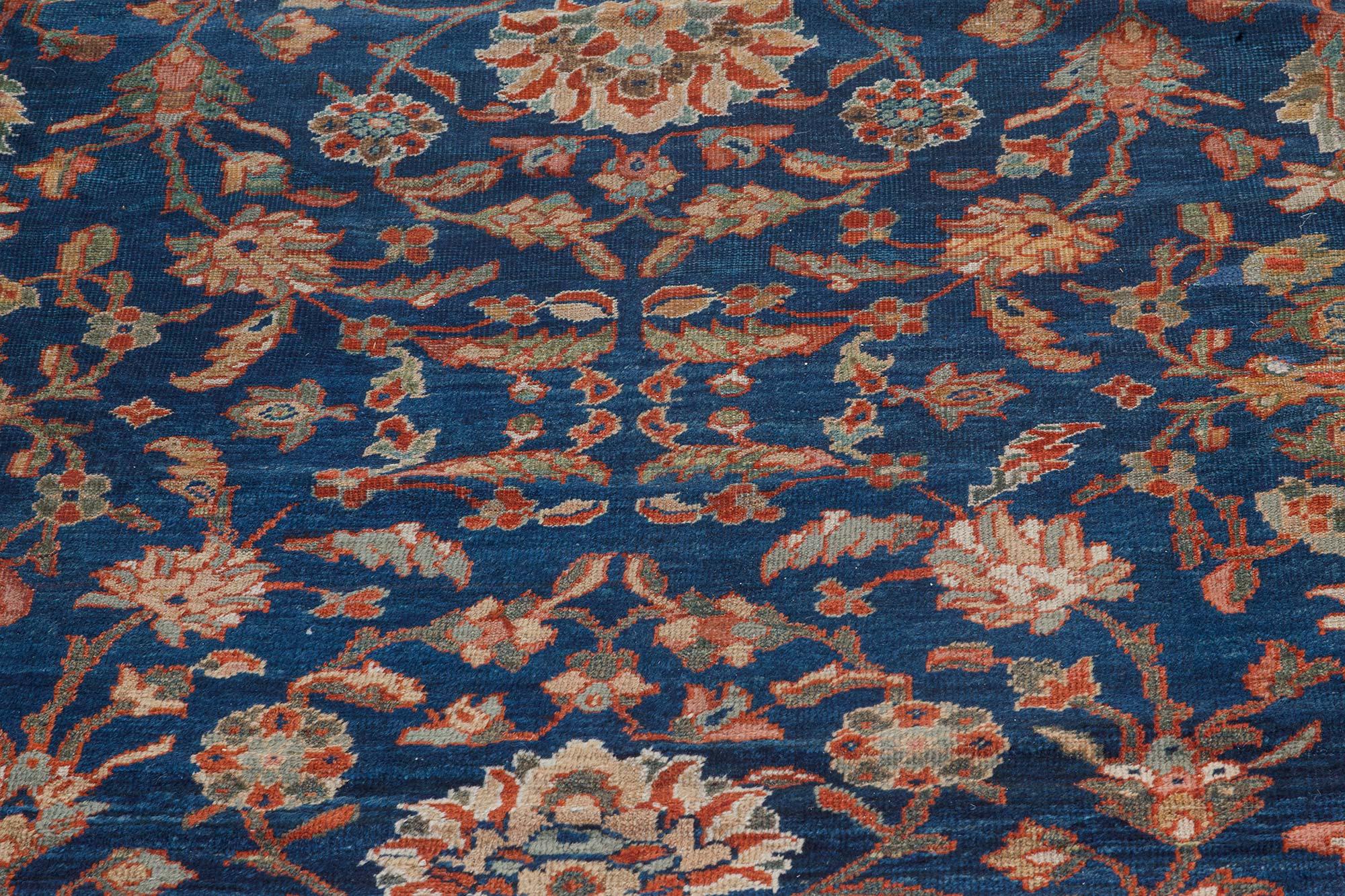 Doris Leslie Blauer persischer Sultanabad-Teppich aus dem 19. Jahrhundert im Angebot 2