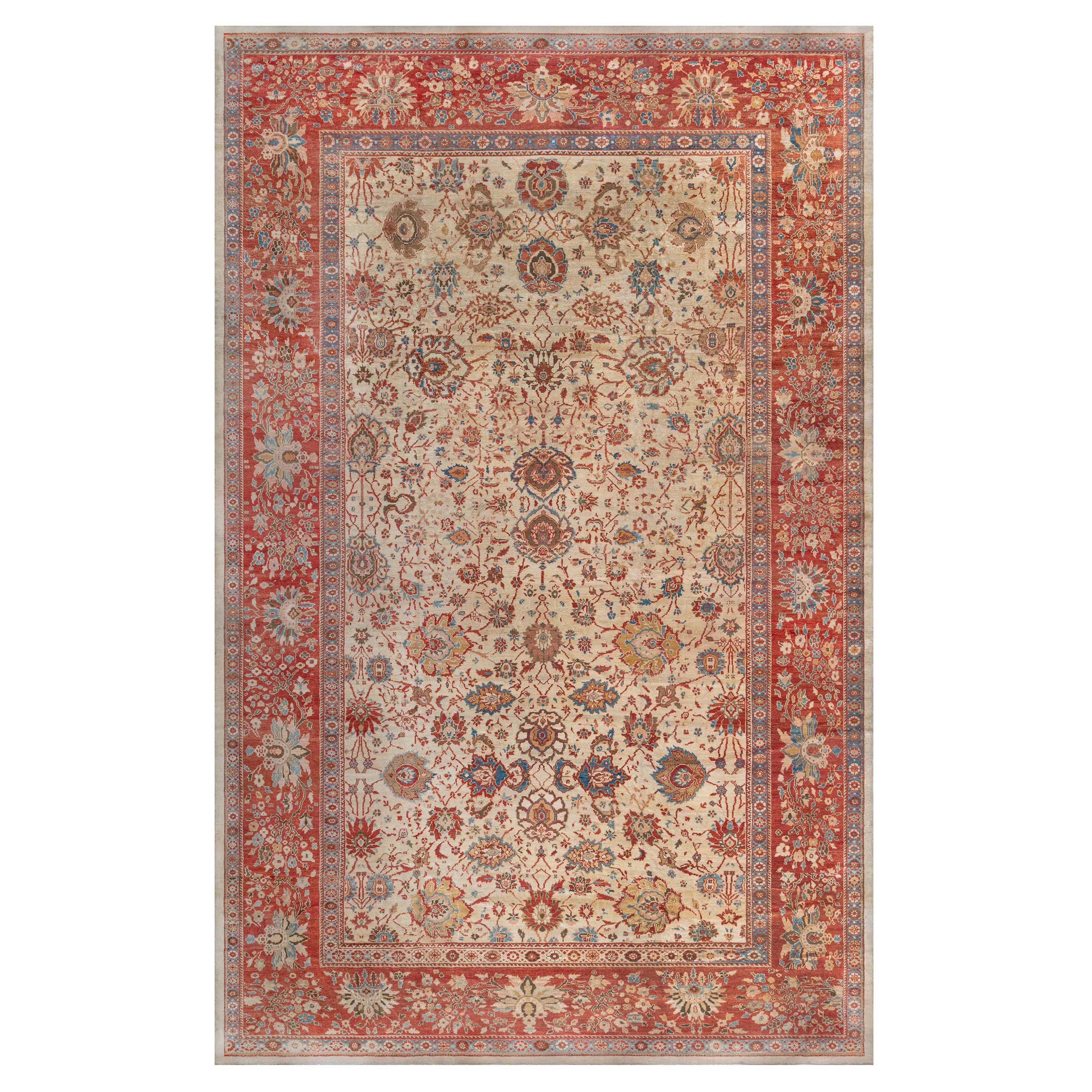 Doris Leslie Blau Siglo XIX Persa Sultanabad Rug Tamaño Ajustado