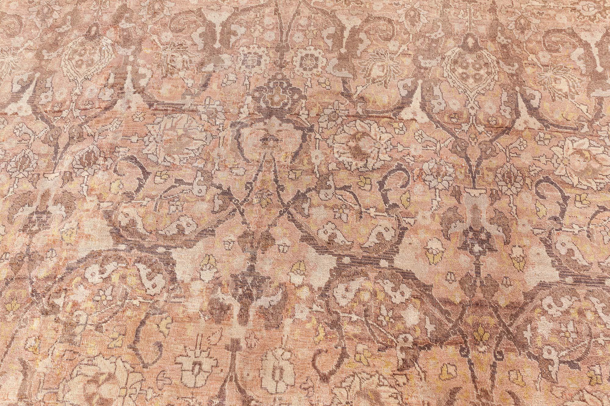 Doris Leslie Blauer persischer Täbris-Teppich aus dem 19. Jahrhundert (Tabriz) im Angebot