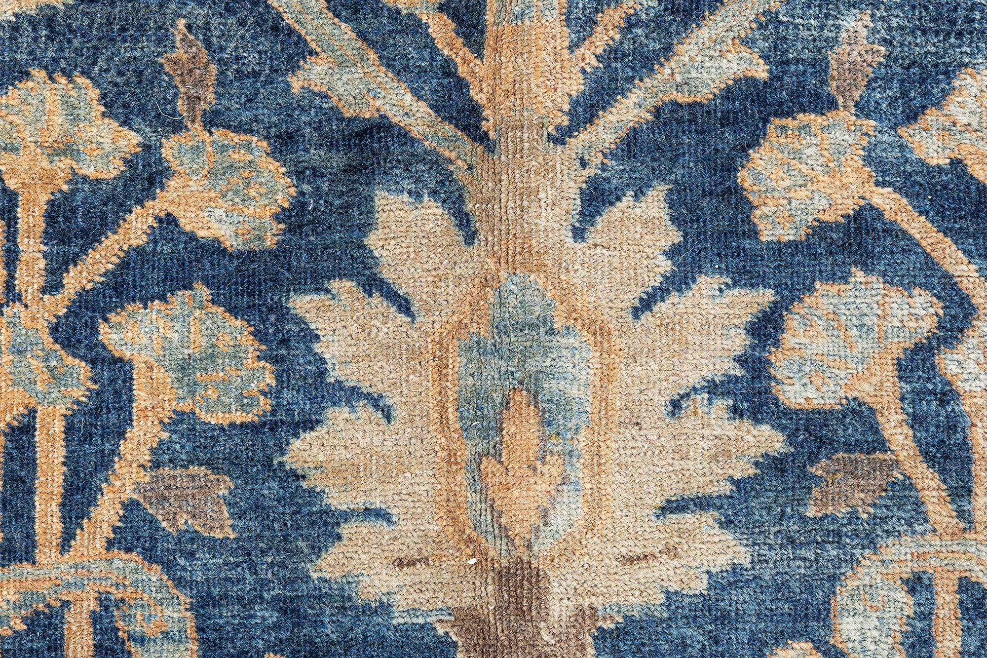 Doris Leslie Blauer persischer Täbris-Wollteppich aus dem 19. Jahrhundert, handgefertigt im Angebot 4