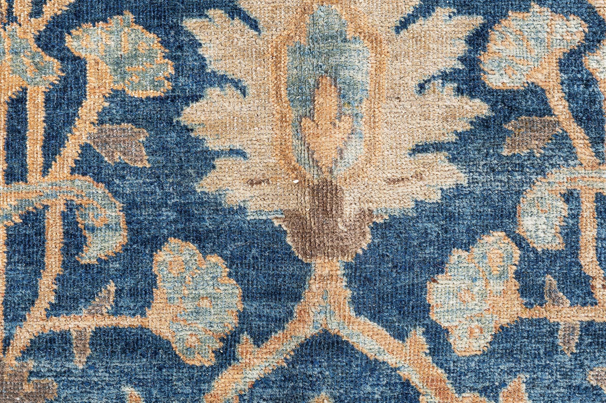 Doris Leslie Blauer persischer Täbris-Wollteppich aus dem 19. Jahrhundert, handgefertigt im Angebot 2