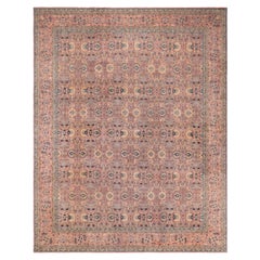 Doris Leslie Blau Alfombra de lana persa Tabriz del siglo XIX hecha a mano