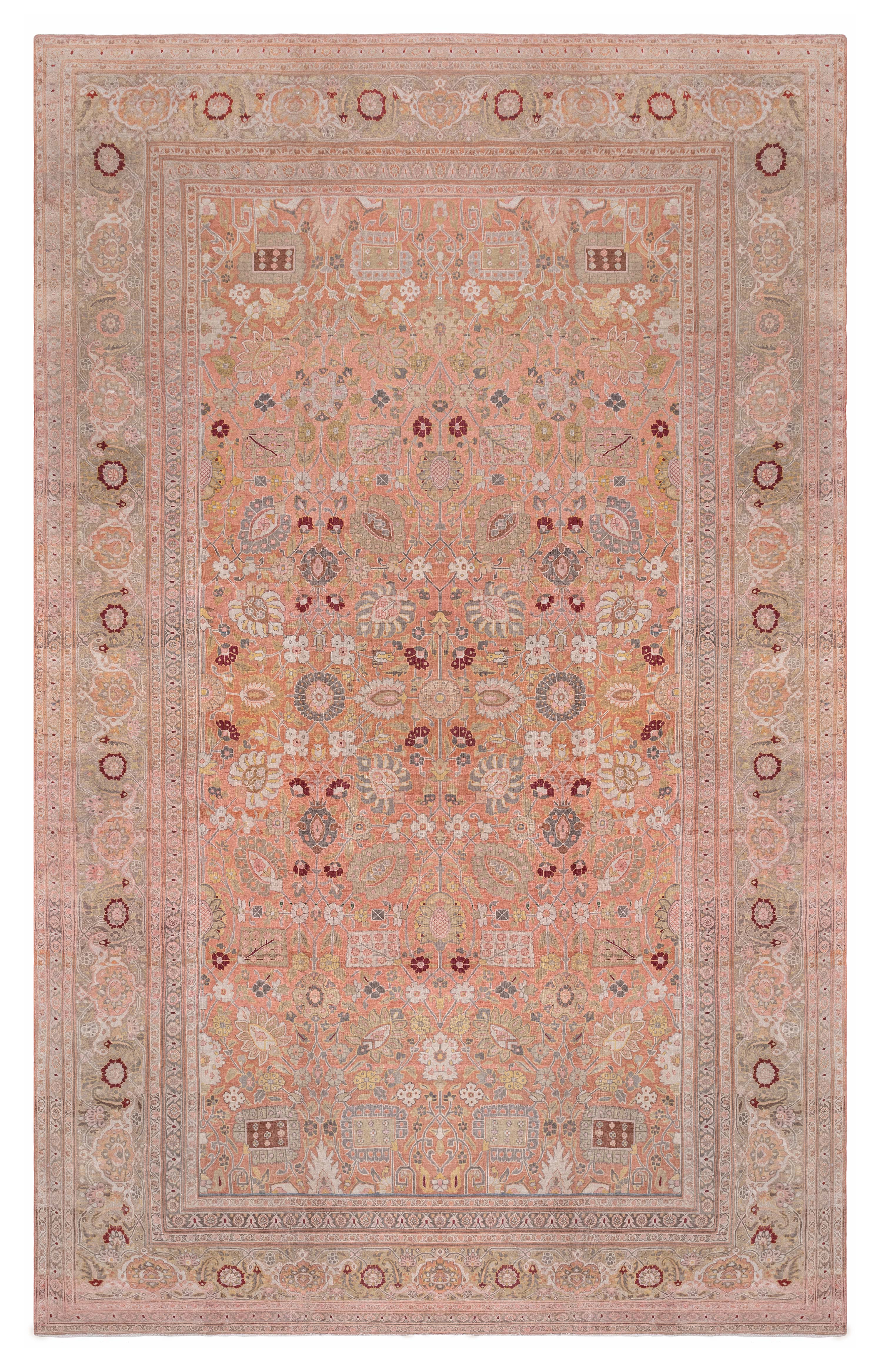 Tapis persan de Tabriz du 19ème siècle fait à la main Doris Leslie Blau