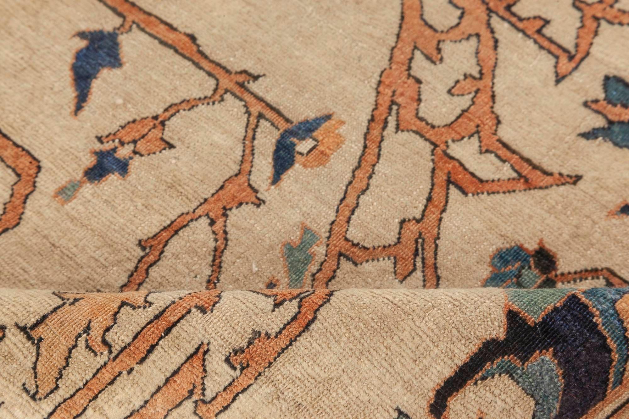 Doris Leslie Blauer persischer Täbris-Handgewebter Wollteppich aus dem 19. Jahrhundert im Angebot 1