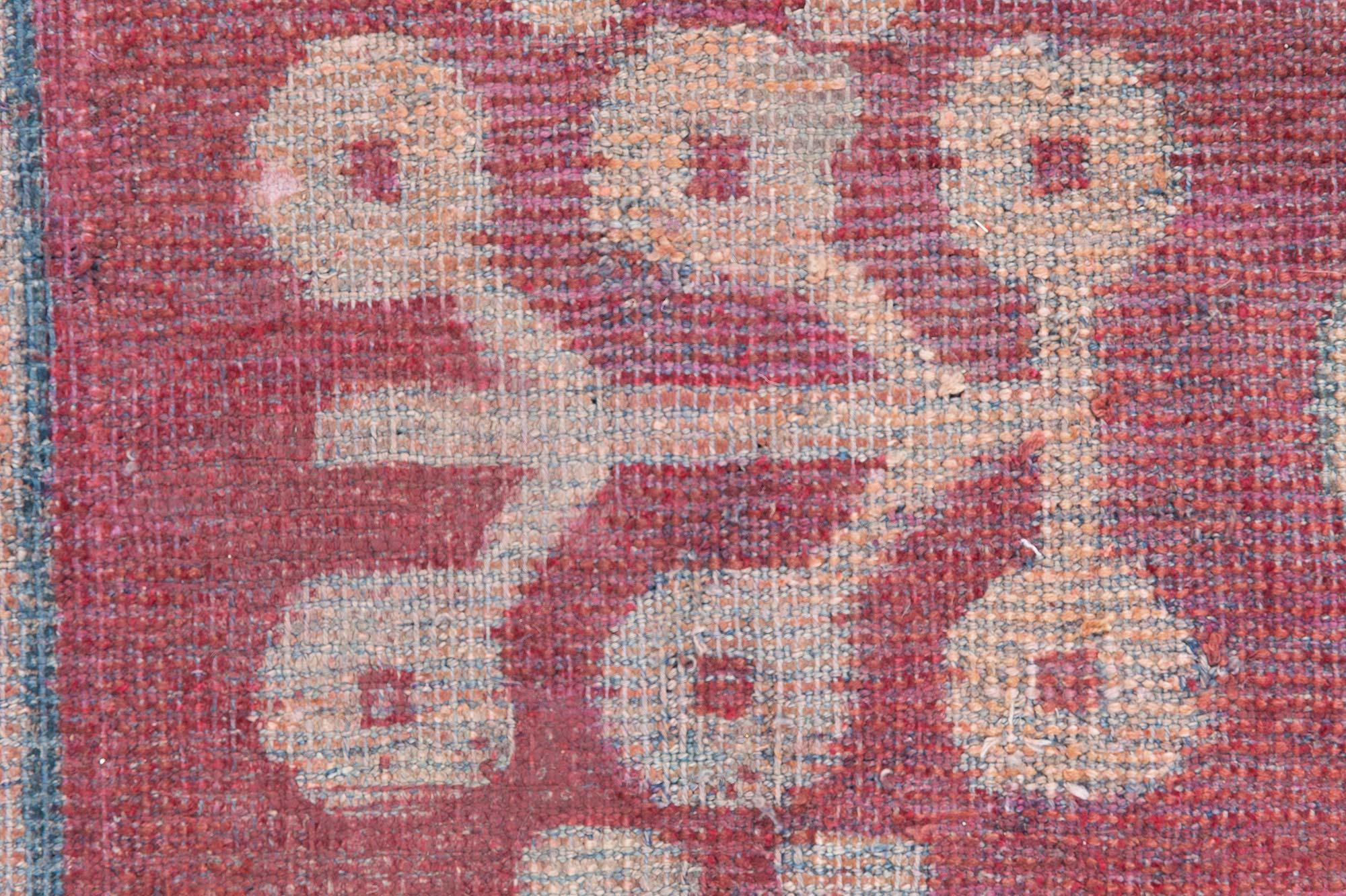 Tapis Samarkand Khotan en soie rouge Doris Leslie Blau 19ème siècle Bon état - En vente à New York, NY