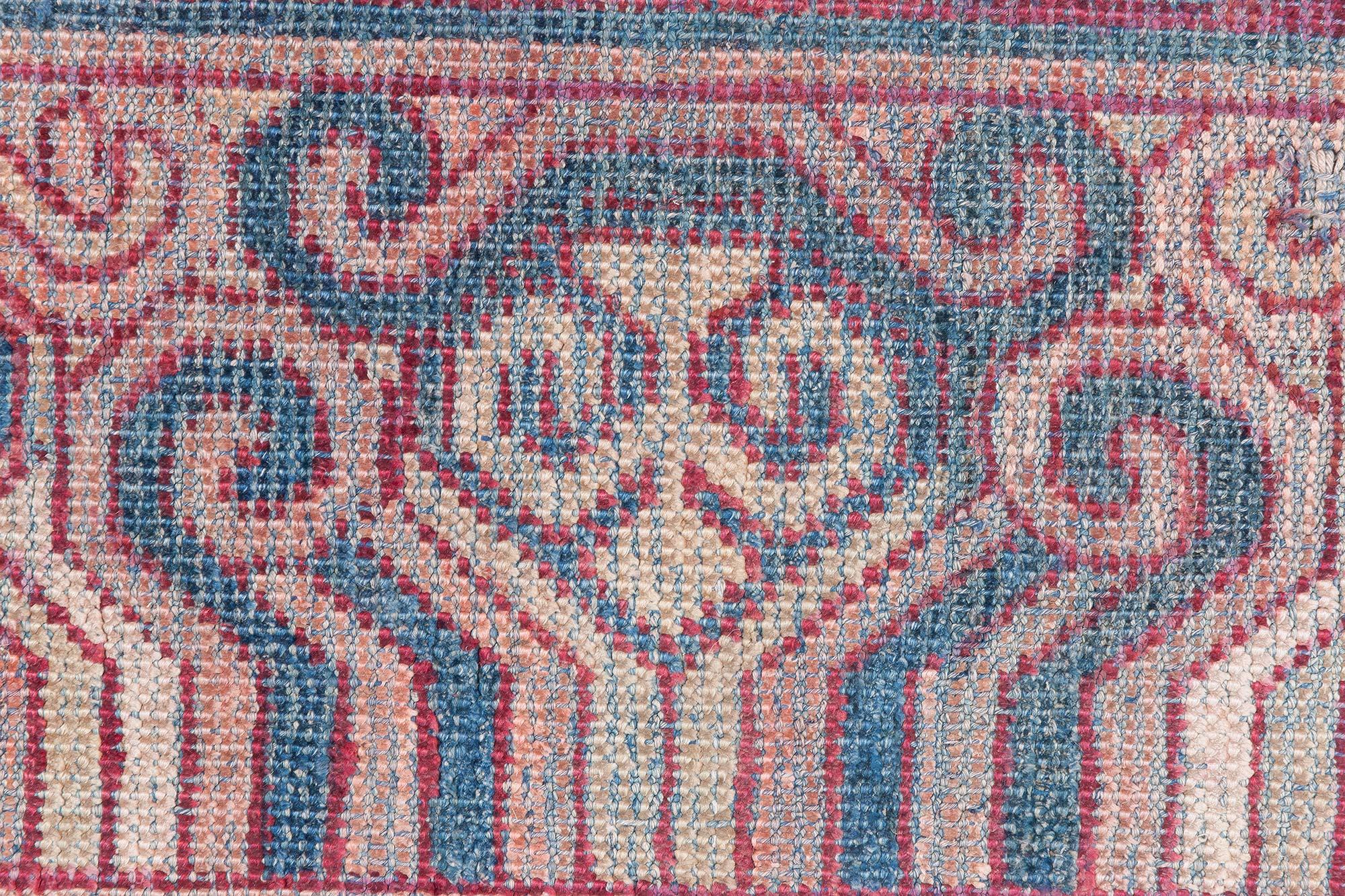 Tapis Samarkand Khotan en soie rouge Doris Leslie Blau 19ème siècle en vente 2