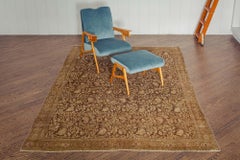 Doris Leslie Blau 19th Century Senneh Persian Brown Handmade Wool Rug