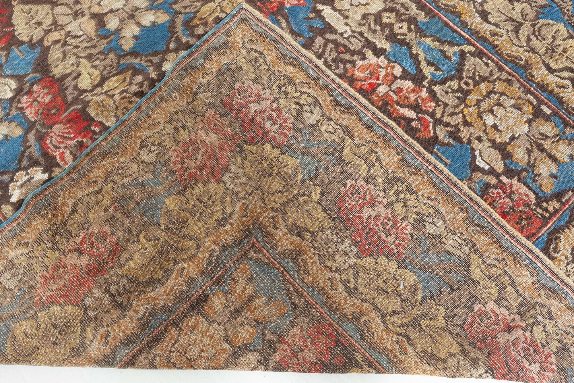 Antique Ukrainian Floral Rug, circa 1880, at Doris Leslie Blau For Sale 5