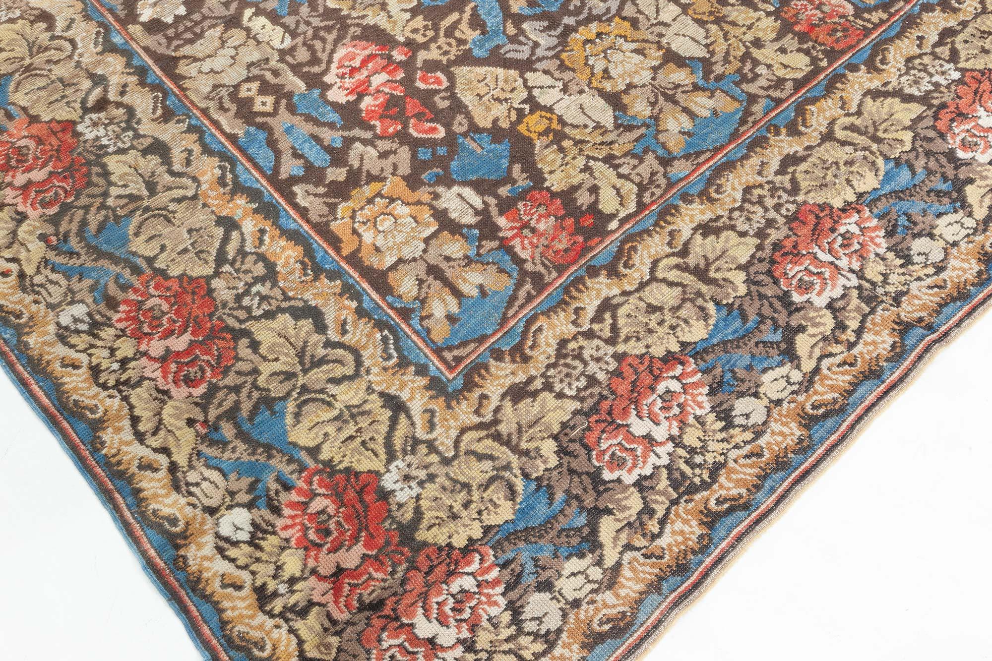 Antique Ukrainian Floral Rug, circa 1880, at Doris Leslie Blau In Good Condition For Sale In New York, NY